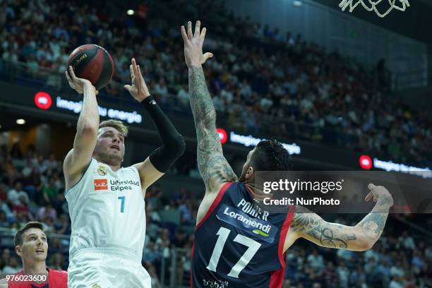 Of Real Madrid during the second game of the finals of the ACB League, game between Real Madrid and Kirolbet Baskonia at Wizink Center on June 15,...