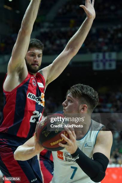 Of Real Madrid during the second game of the finals of the ACB League, game between Real Madrid and Kirolbet Baskonia at Wizink Center on June 15,...