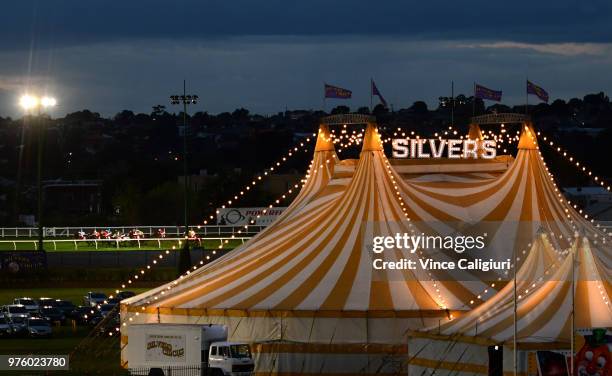 Silvers Circus is seen during the running of Race 10, during Melbourne racing at Moonee Valley Racecourse on June 16, 2018 in Melbourne, Australia.