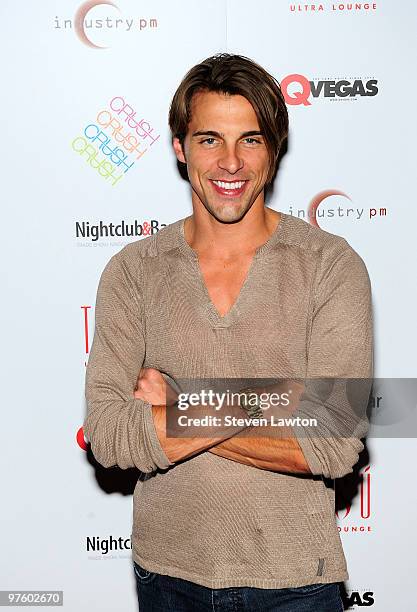 Model Madison Hilderbrand arrives to host 2010 GLBT at Tabu Ultra Lounge at the MGM Grand Hotel/Casino on March 9, 2010 in Las Vegas, Nevada.