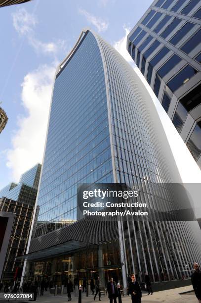 Fenchurch Street otherwise known as the Walkie Talkie building London UK.