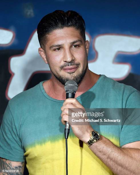 Comedian Brendan Schaub performs during his appearance at The Ice House Comedy Club on June 15, 2018 in Pasadena, California.
