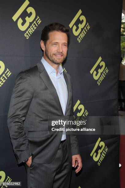 May 2018, Germany, Munich: The Canadian-US-American actor Jason Priestley attends the Germany premiere of the crime series 'Private Eyes'. The Pay TV...