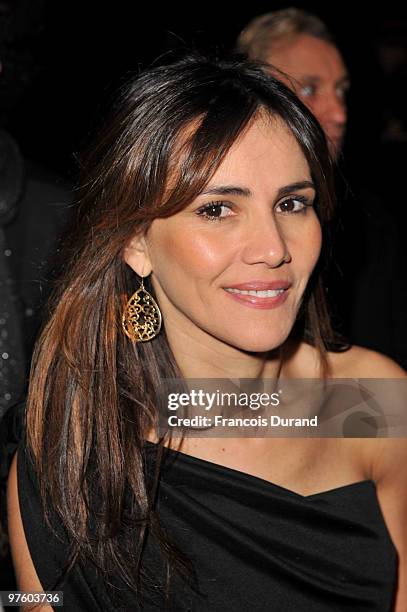 Goya Toledo attends the Elie Saab Ready to Wear show as part of the Paris Womenswear Fashion Week Fall/Winter 2011 at Espace Ephemere Tuileries on...