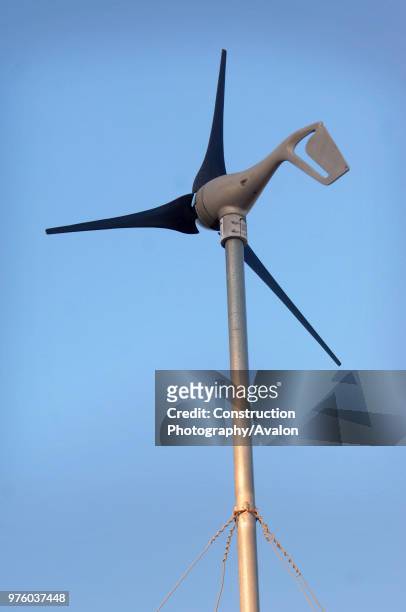 Wind turbine for self sufficient home, Penny Farm, Dorset, UK.