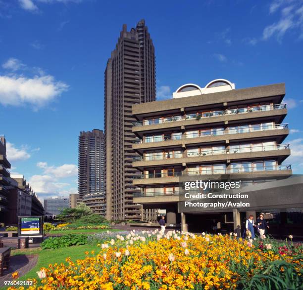 Flats in The Barbican Centre, London, UK.