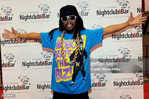 Recording artist Lil' Jon appears at the Nightclub & Bar Convention and Trade Show at the Las Vegas Convention Center March 9, 2010 in Las Vegas,...