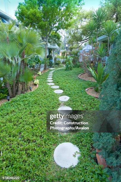 Dunedin, Florida Garden pathway at the Meranova Guest Inn USA.