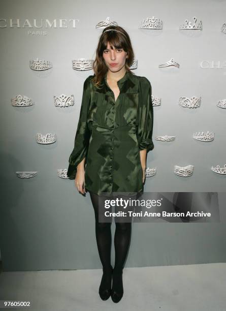 Lou Doillon attends Chaumet Cocktail Party at Place Vendome on March 8, 2010 in Paris, France.