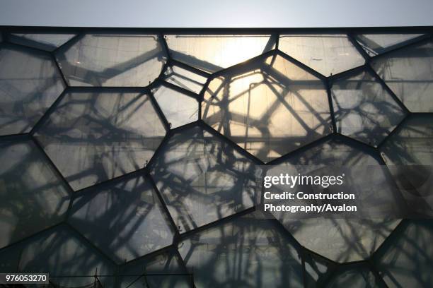 Olympic Aquatic Centre during construction Beijing China, Beijing.