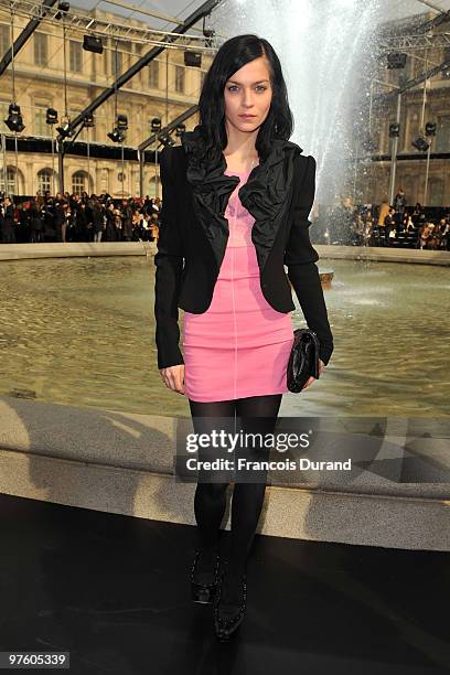 Leigh Lezark attends the Louis Vuitton Ready to Wear show as part of the Paris Womenswear Fashion Week Fall/Winter 2011 at Cour Carree du Louvre on...