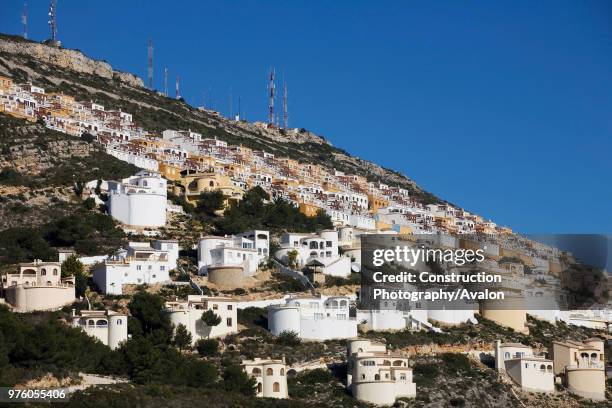 Construction at the coast of Moraira, Cumbre del Sol, Spain.