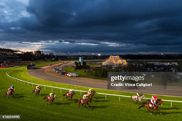 Silvers Circus is seen during the running of Race 10, during Melbourne racing at Moonee Valley Racecourse on June 16, 2018 in Melbourne, Australia.