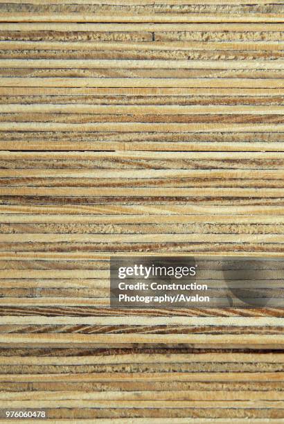 Stack of particle board - chipboard.