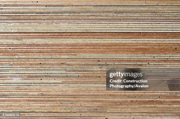 Stack of particle board - chipboard.