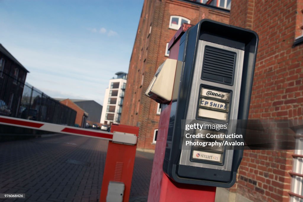 Entrance gate and buzzer at residential property