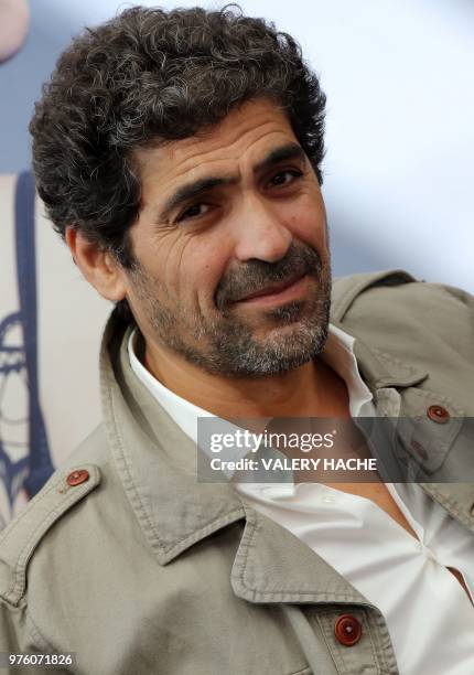 French actor Abdelhafid Metalsi poses during a photocall for the TV show "Cherif" during the 58nd Monte-Carlo Television Festival in Monaco on June...