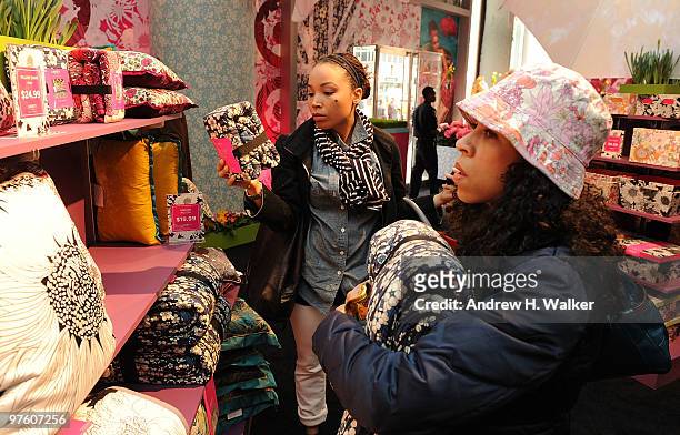 Guests attend the debut of the Liberty of London for Target Shopping Experience at The Liberty of London for Target Pop Up store on March 10, 2010 in...