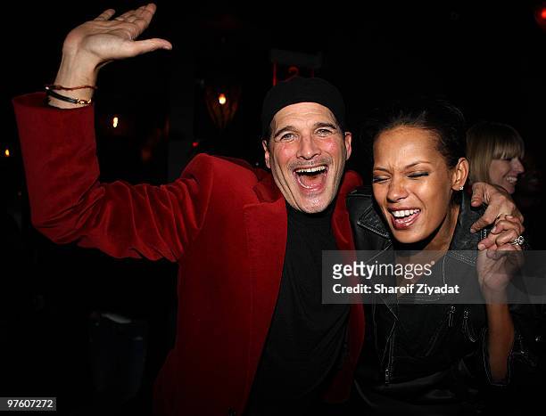 Philip Block and Keisha Whitaker attend the premiere of "Our Family Wedding" After Party at Katra Lounge on March 9, 2010 in New York City.
