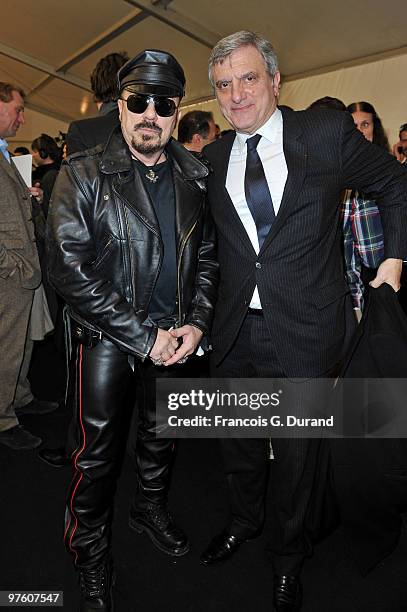 Peter Marino and Yves Carcelle attend the Louis Vuitton Ready to Wear show as part of the Paris Womenswear Fashion Week Fall/Winter 2011 at Cour...