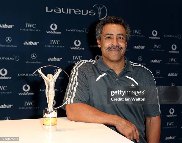 Daley Thompson arrives at the Laureus World Sports Awards 2010 at Emirates Palace Hotel on March 10, 2010 in Abu Dhabi, United Arab Emirates.