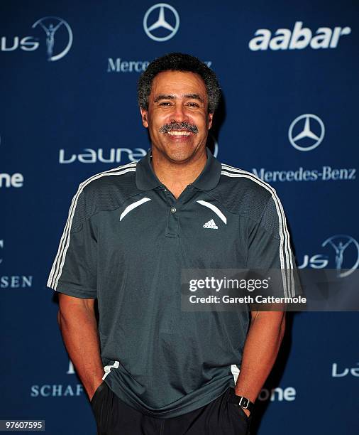 Daley Thompson arrives at the Laureus World Sports Awards 2010 at Emirates Palace Hotel on March 10, 2010 in Abu Dhabi, United Arab Emirates.