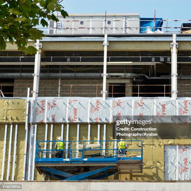 Insulation layers of Westfield Shopping Centre whilst under construction, West London, UK.