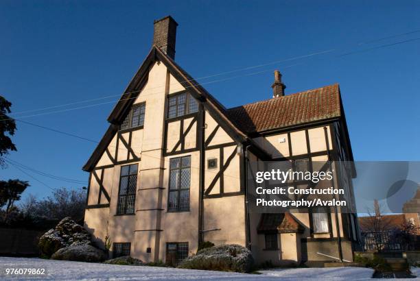 Facade of Tudor home, UK.