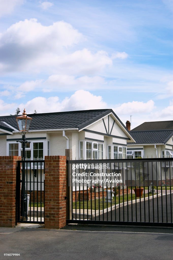 Gated community A new property development in the South East England, UK