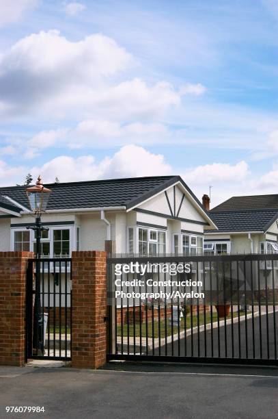 Gated community A new property development in the South East England, UK.