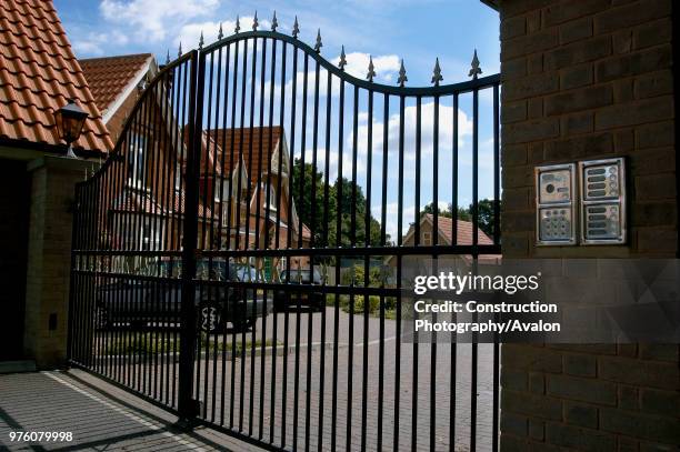 Gated community A new property development around Ipswich England, UK.