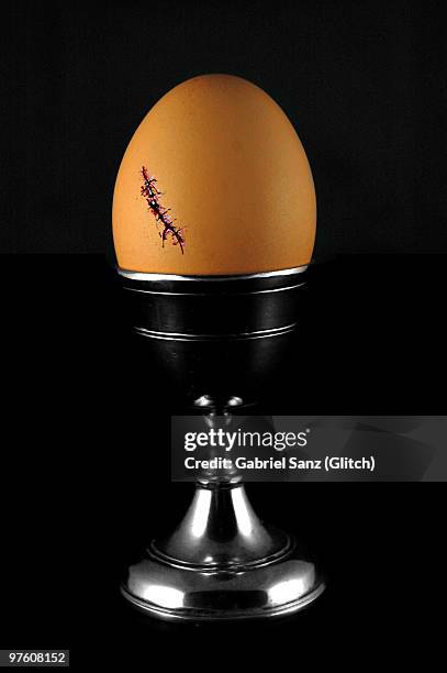 egg in egg cup - egg cup stock pictures, royalty-free photos & images