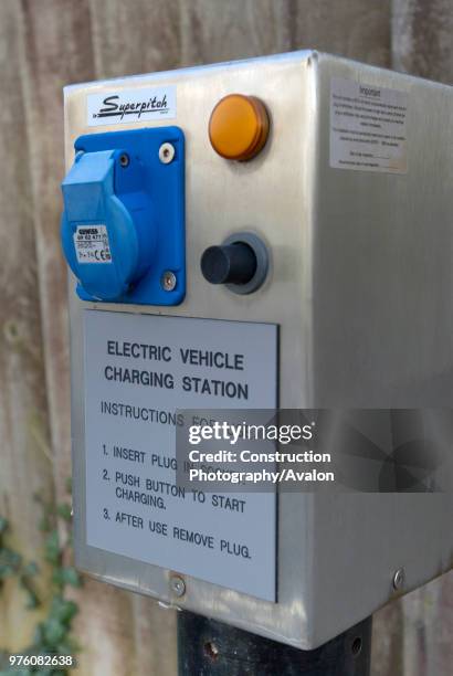 Electric Vehicle Charging Station, Bed Zed Development, Surrey, UK.
