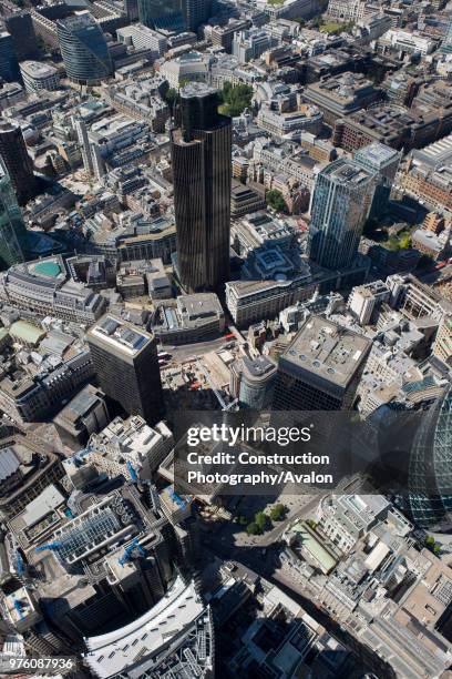 Aerial view of City of London, Tower 42, London.