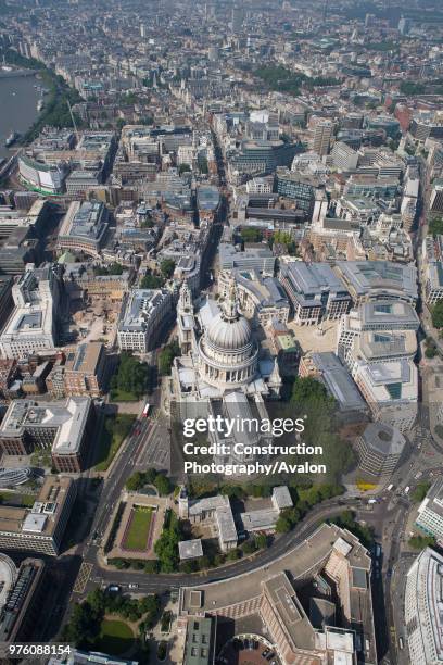 Aerial view of St Paul's Cathedral.