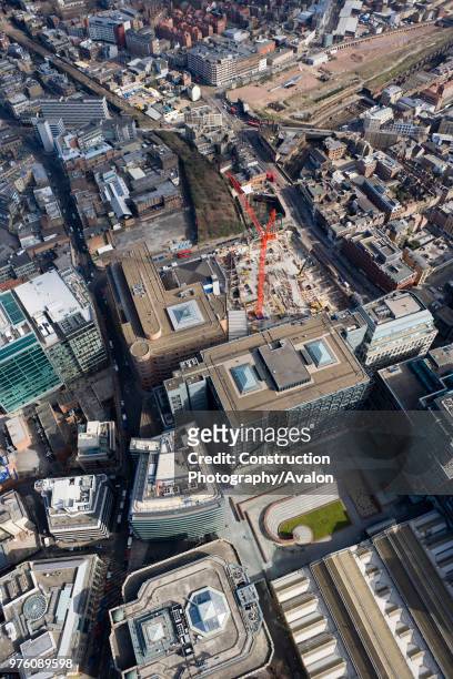 Aerial View of London Construction Site - 201 Bishopsgate and the Broadgate Tower in 2006.
