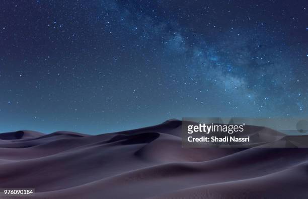 desert at night, sharjah, united arab emirates - öken bildbanksfoton och bilder