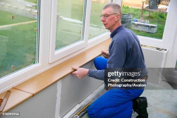 Step by step construction of a conservatory.