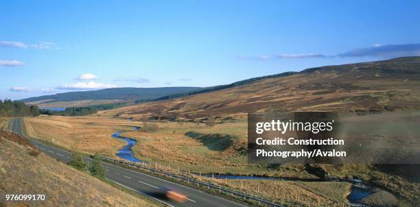 Passing through the Cheviot Hills, Northumberland.