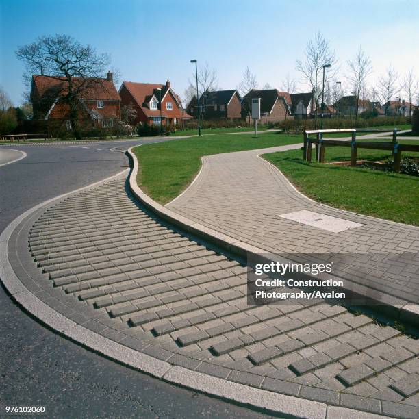 Road design including safety feature.