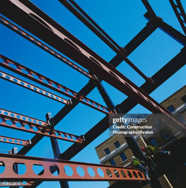 Construction of Premier Place by Bennetts Associates, now the HQ of Royal Bank of Scotland, City of London, UK.