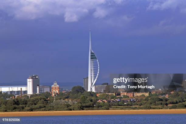 spinnaker tower - spinnaker tower stock pictures, royalty-free photos & images