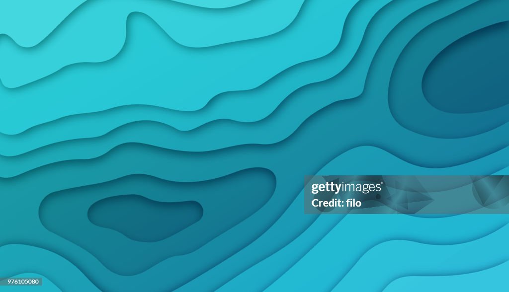 Tiefblaue Schichten