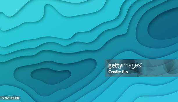 deep blue layers - land stock illustrations