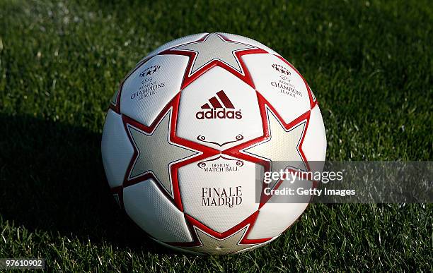 The new Official Match Ball for the UEFA Women's Champions League Final, is unveiled on March 10, 2010 in Madrid, Spain. The match takes place on May...