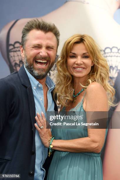 Alexandre Brasseur and Ingrid Chauvin from the serie "Demain Nous Appartient" attend a photocall during the 58th Monte Carlo TV Festival on June 16,...