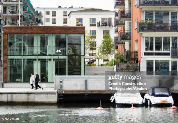 Mixed use regeneration and redevelopment scheme at Hammarby Sjostad, Stockholm, Sweden.