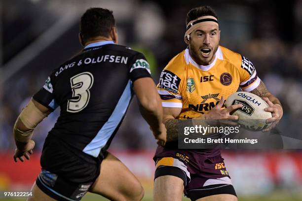 Darius Boyd of the Broncos runs the ball during the round 15 NRL match between the Cronulla Sharks and the Brisbane Broncos at Southern Cross Group...