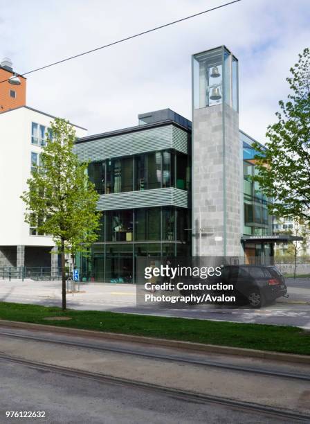 Community church within the mixed use regeneration scheme at Hammarby Sjostad, Stockholm, Sweden.