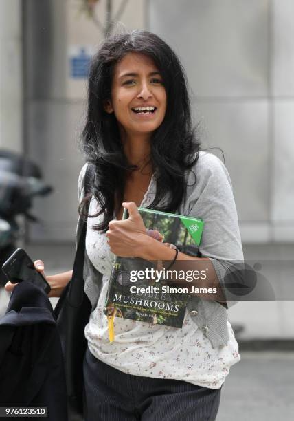 Konnie Huq seen at the BBC Studios on June 16, 2018 in London, England.